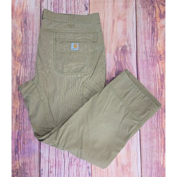Carhartt Mens Full Swing Relaxed Fit Work Pants 40x30 Beige - Picture 3 of 8